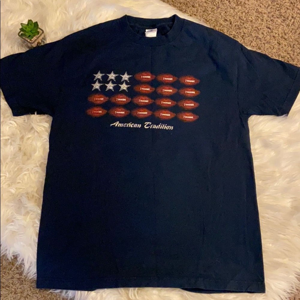 American Tradition football graphic T-shirt